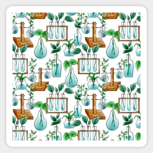 Plant Water Propagation Watercolor Pattern Sticker